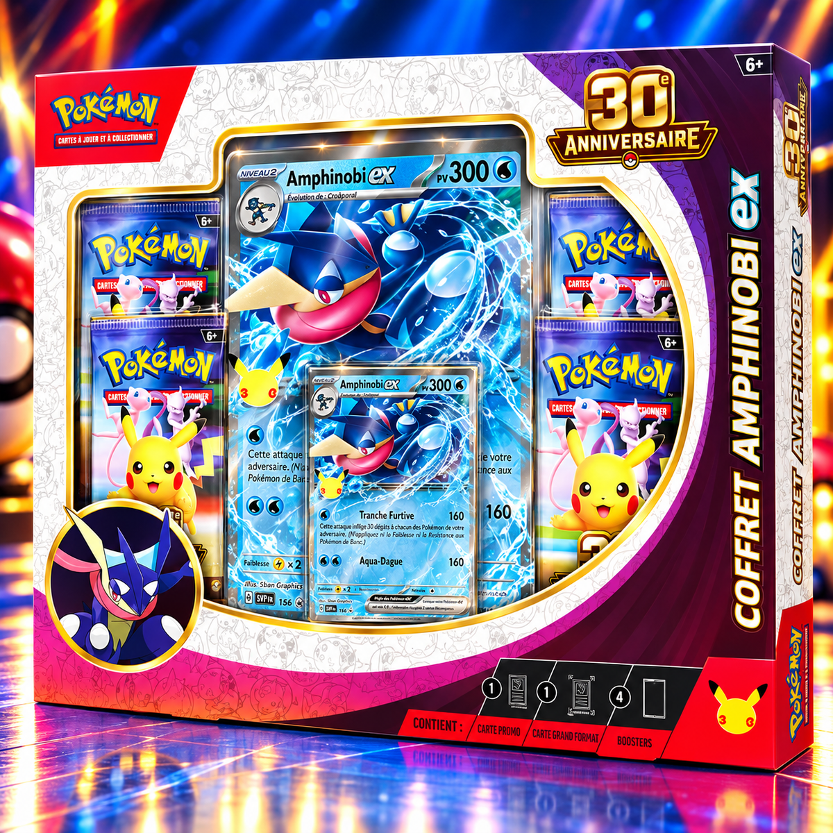 Coffret Pokémon 30ᵉ Anniversaire Amphinobi-ex version française