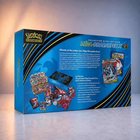 Contenu du Coffret Ultra Premium Collection Méga-Dracaufeu X Ex