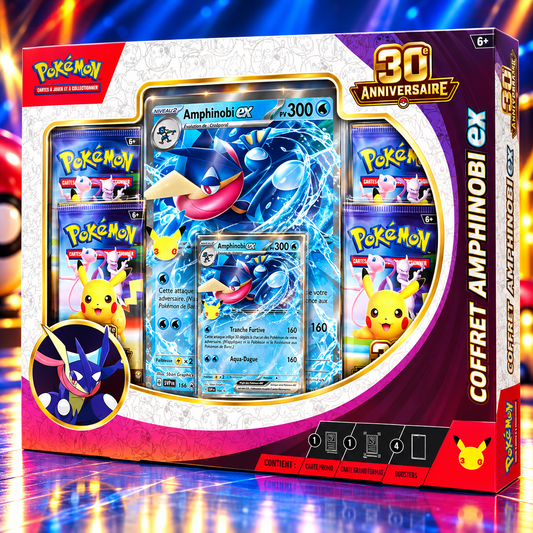 Coffret Pokémon 30ᵉ Anniversaire Amphinobi-ex version française