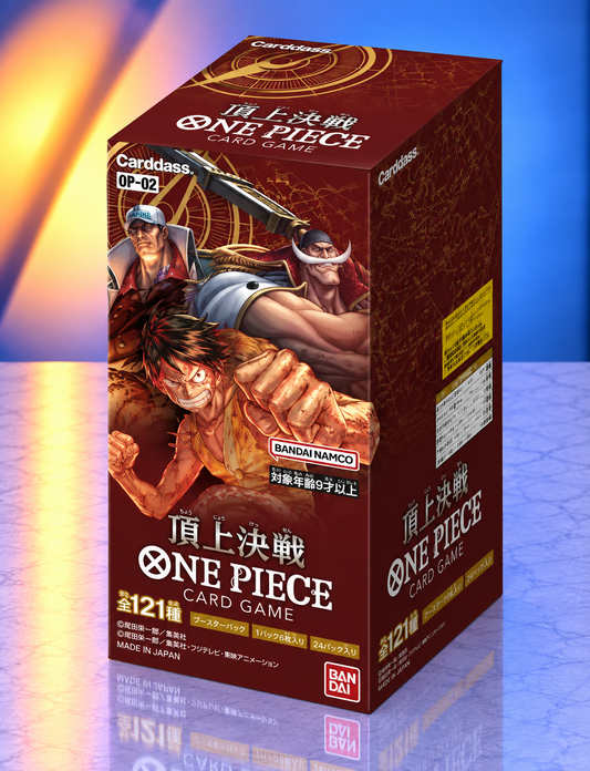 Display One Piece OP-02 Paramount War version japonaise scellé, 24 boosters