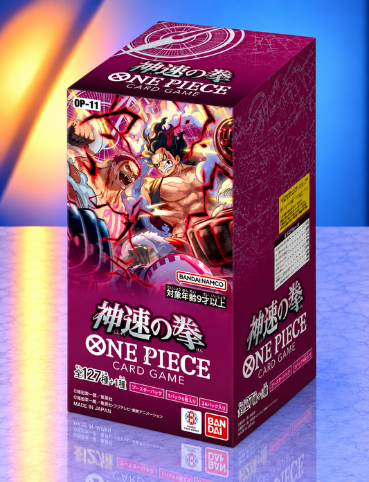 Display One Piece OP-11 A Fist of Divine Speed version japonaise scellé, 24 boosters