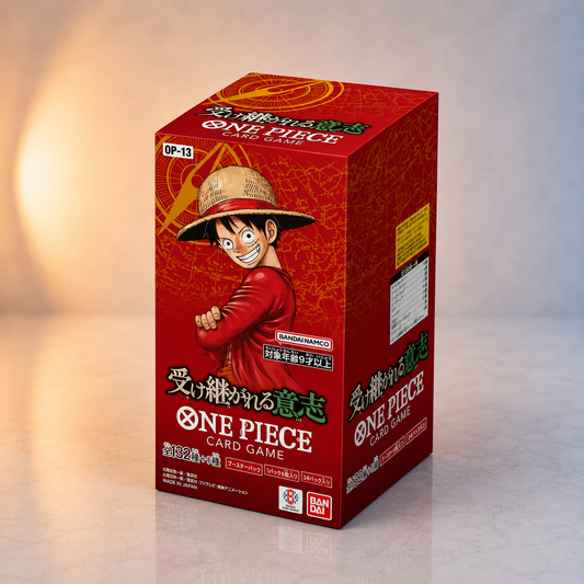 Display One Piece Card Game OP-13 Carrying on His Will version japonaise scellé, 24 boosters