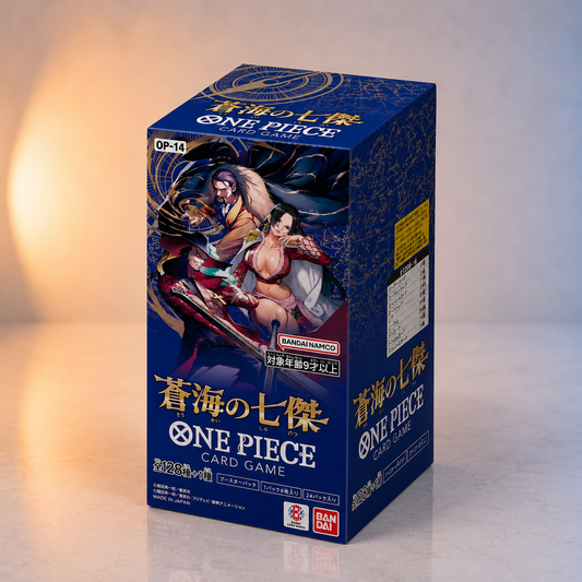 Display One Piece Card Game OP-14 The Azure Sea's Seven version japonaise scellé, 24 boosters