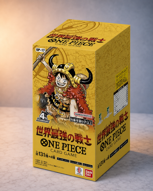Display One Piece OP-17 The World's Strongest Warriors version japonaise scellé, 24 boosters