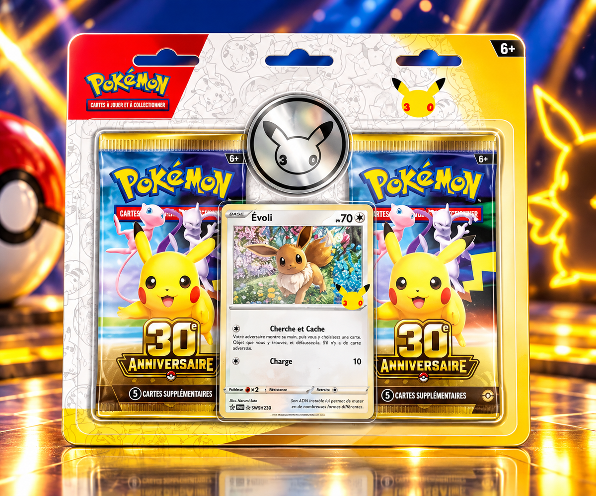 Duopack Pokémon 30ᵉ Anniversaire Évoli version française