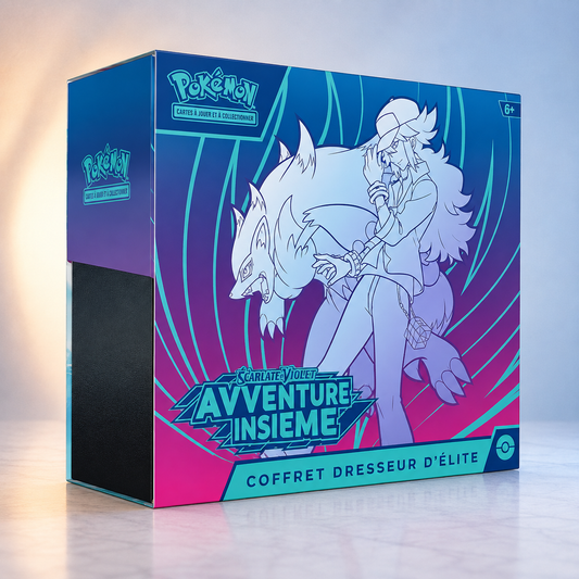 Coffret Dresseur d'Élite Pokémon EV09 Aventures Ensemble version française scellé, 9 boosters