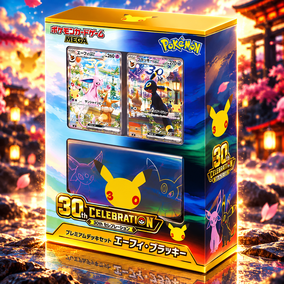 30th Celebration Premium Deck Set Espeon & Umbreon version japonaise scellé