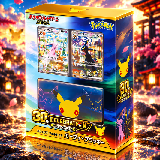 30th Celebration Premium Deck Set Espeon & Umbreon version japonaise scellé
